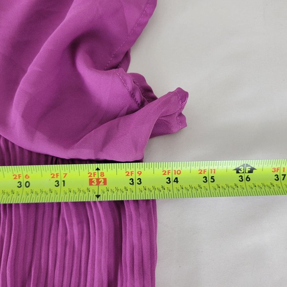 Only Necessities Shirt‎ Womens 2XL Fuscia Ribbed Top Short Sleeve Button Down - Picture 4 of 8